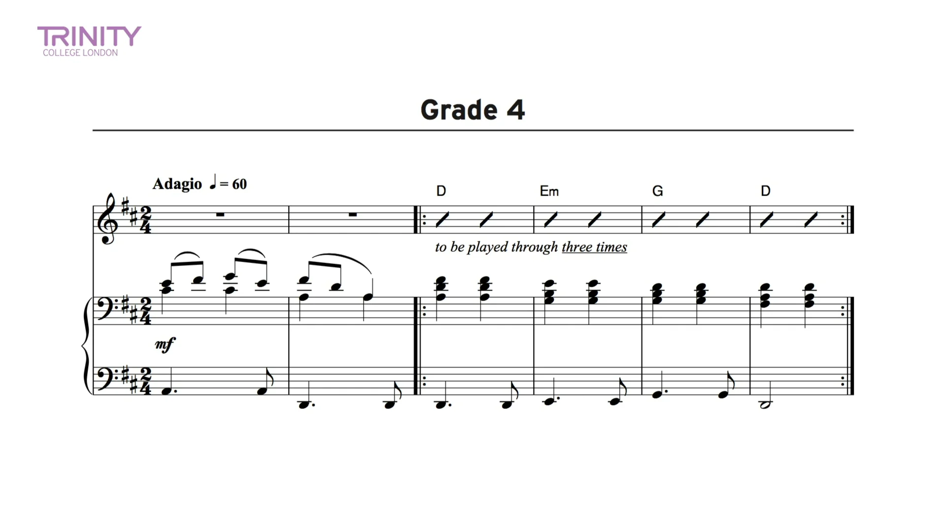 Plain Sailing - Exercise 1a – Trinity College London Sheet music for Piano  (Solo)