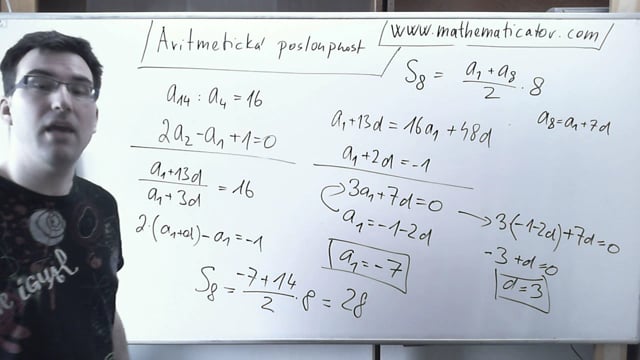 Aritmetická posloupnost - soustava rovnic 11. 5. 2014