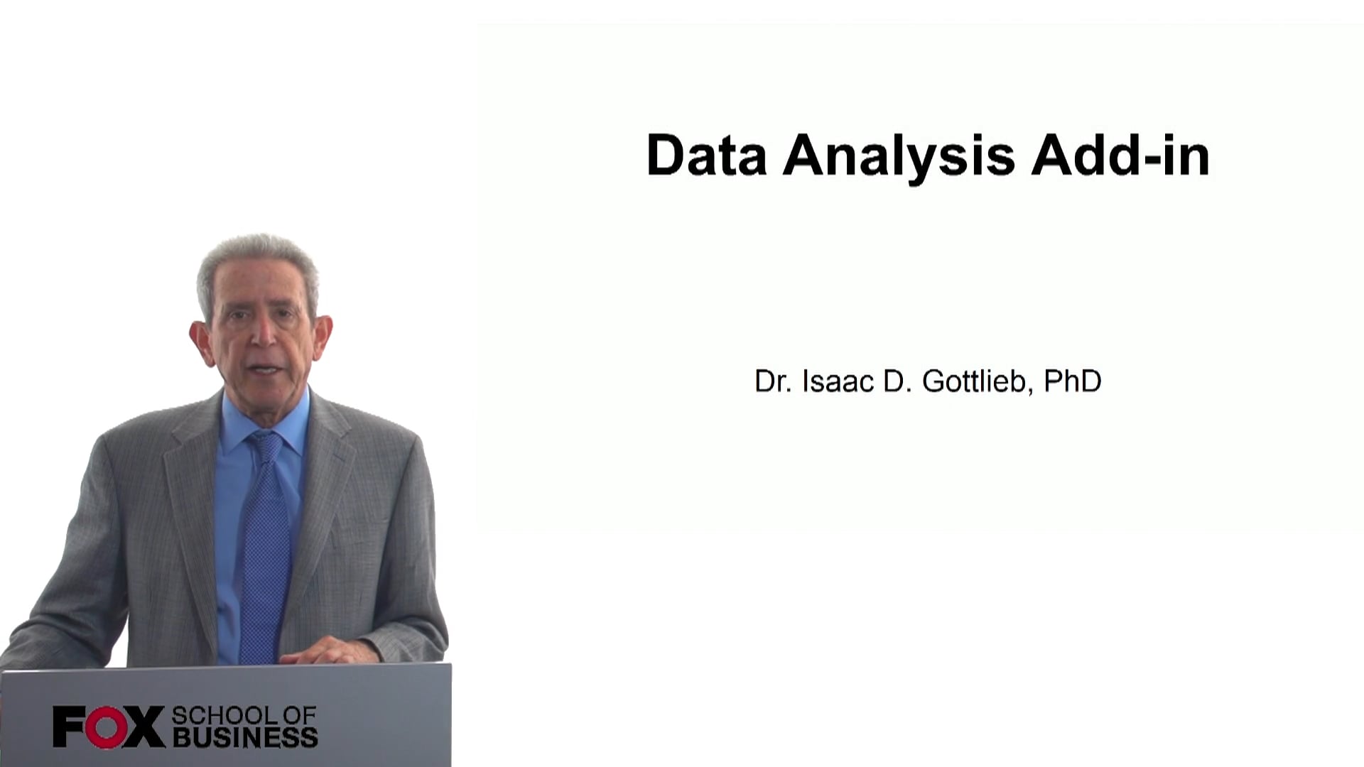 Data Analysis Add-In
