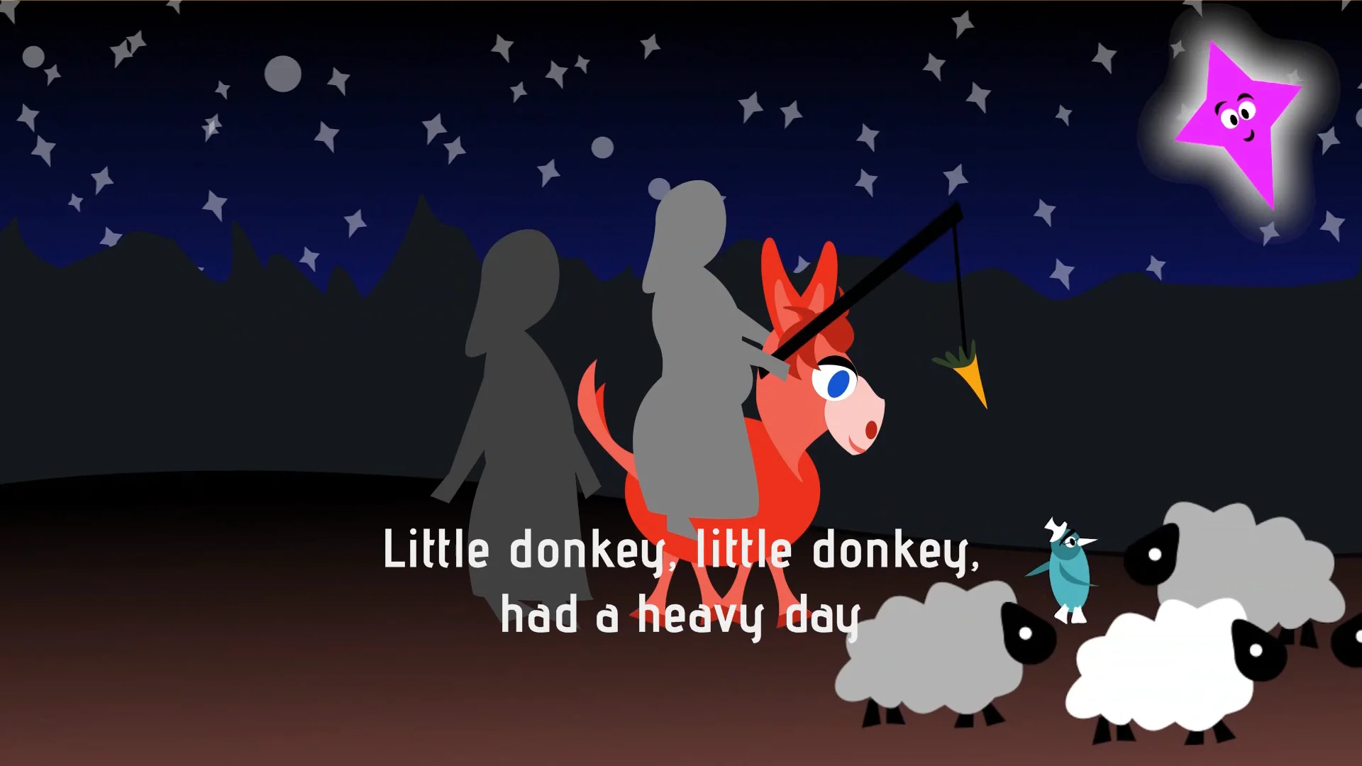 Little Donkey animation & lyrics