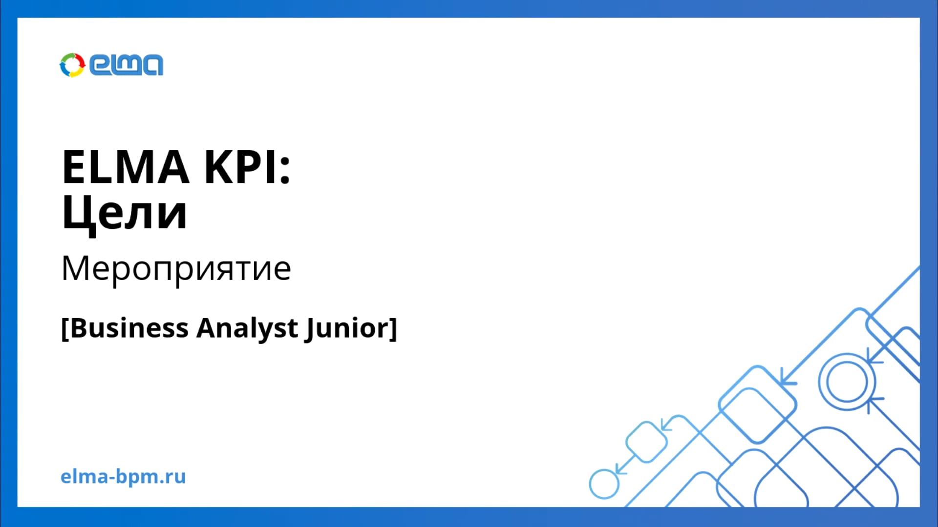 Business Analyst Junior. KPI. Мероприятие