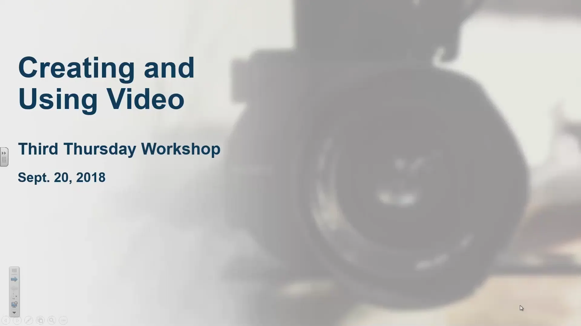 Video Workshop on Vimeo
