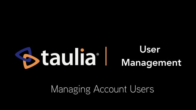 Managing Account Users - Taulia