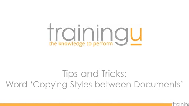 Word Tip – Copying Styles Between Documents