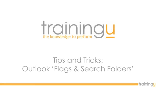 Outlook Tip – Flags and Search Folders