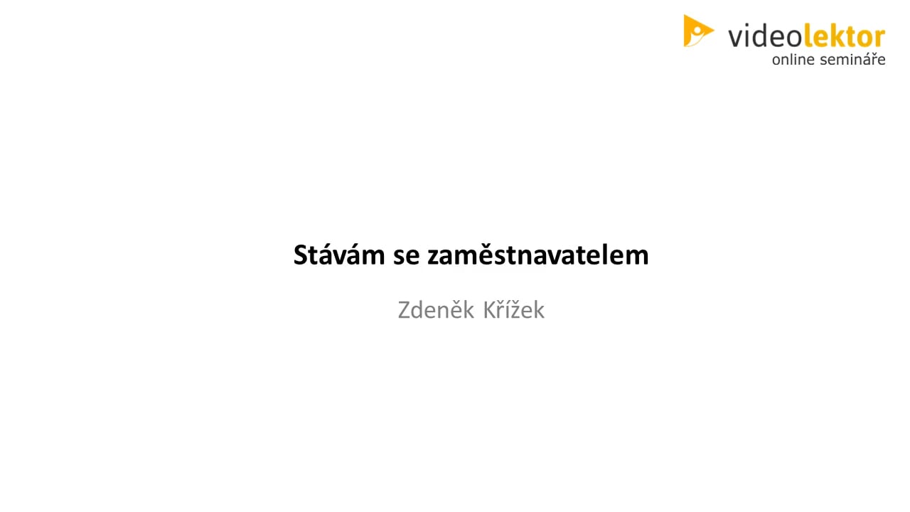 Stávám se zaměstnavatelem