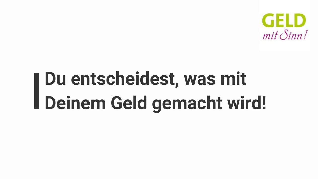 Geld mit Sinn e.V., Vorstellung
