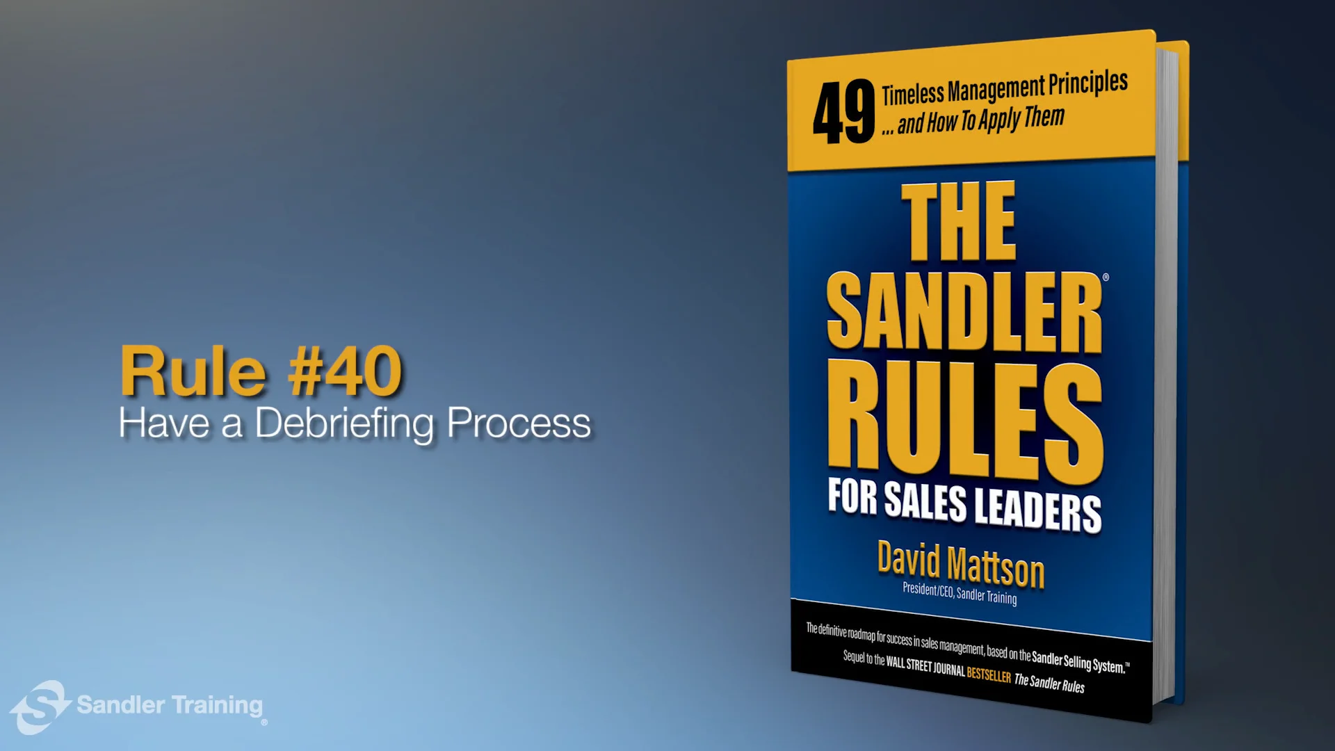 The Sandler Rules For Sales Leaders – FWWWKF