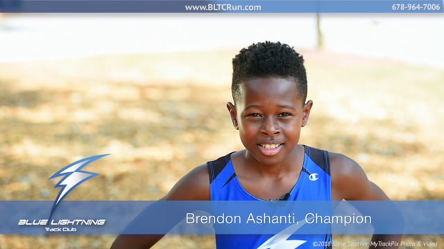 Brendon Ashanti, Champion - Blue Lightning Track Club