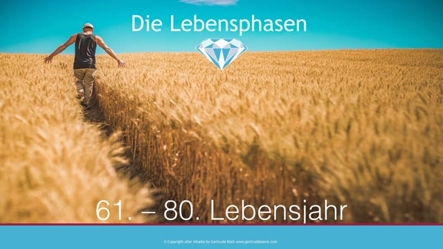 Die Lebensphase von 61 bis 80