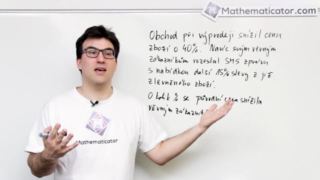 Maturita z matiky 2018 - 9. Slovní úloha na procenta