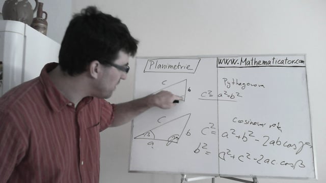 Planimetrie 1 - úvod - Pythagorova věta, cosinová věta, sinová věta, těžnice