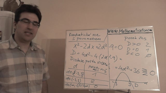 Rovnice s parametrem - Kvadratická - diskutujte počet řešení v závislosti na parametru