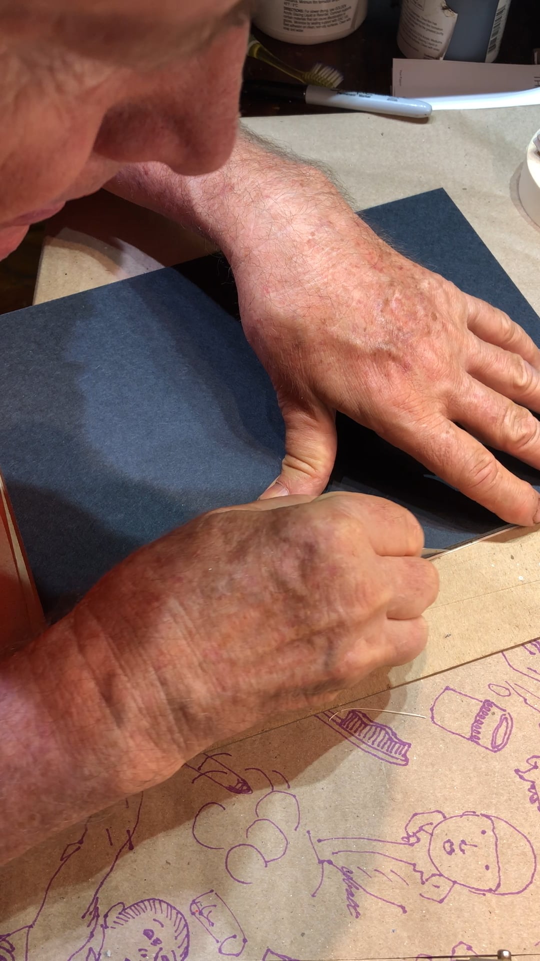 How to adhere a sanded pastel paper to self stick gator board on Vimeo