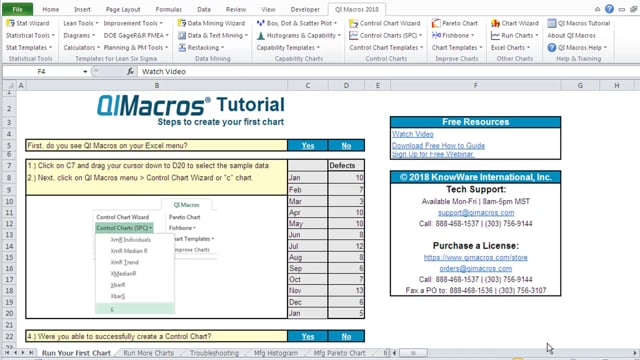 QI Macros Tutorial Healthcare