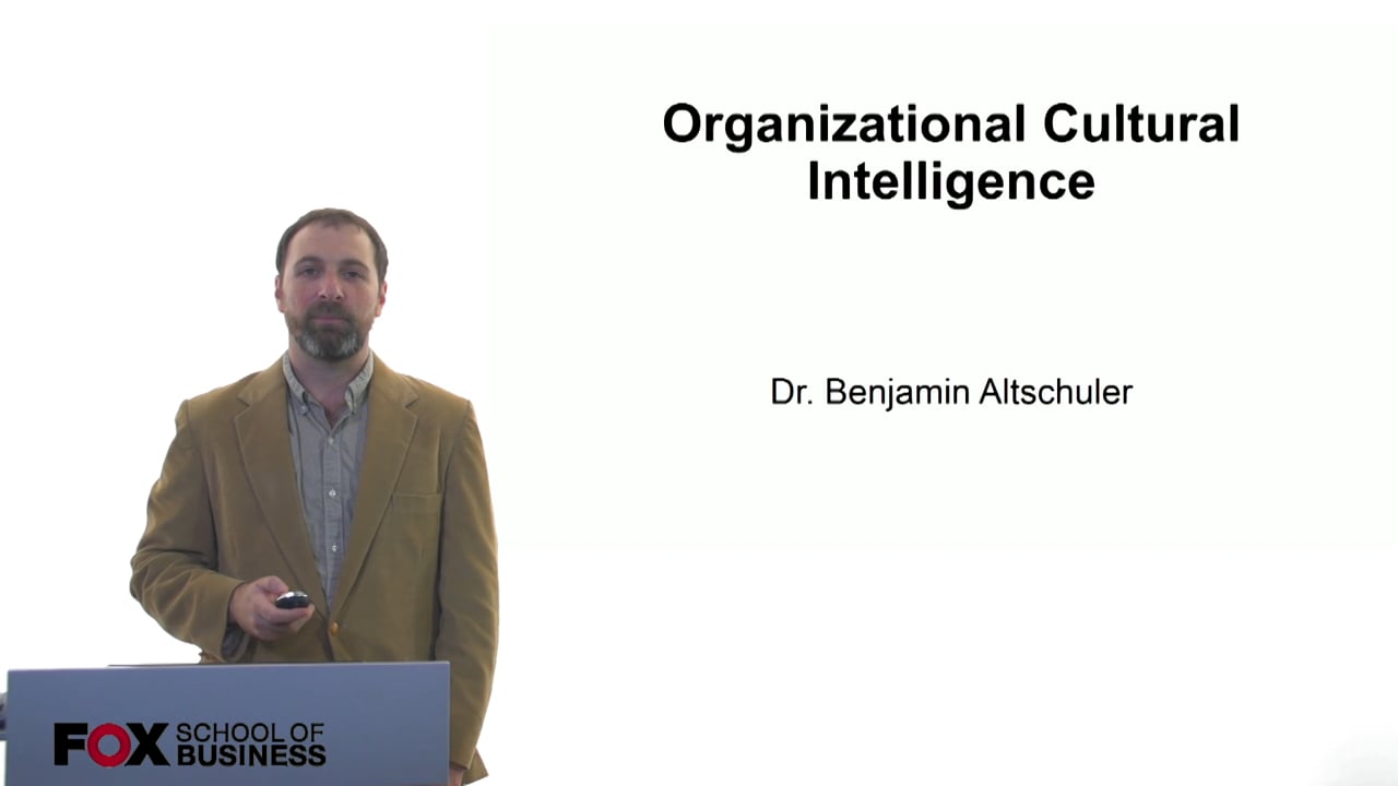 Organizational Cultural Intelligence