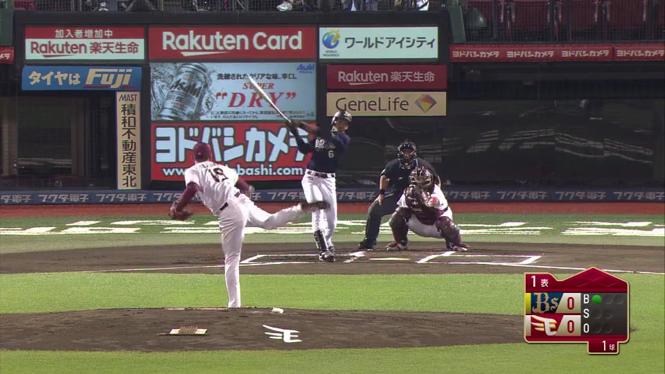 【1回表】わずか2球で先制!! バファローズ・宗の先頭打者ホームラン!! 2018/10/1 E-Bs
