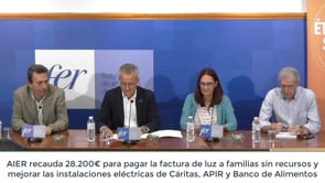 AIER recauda 28200 para pagar la factura de luz a familias sin recursos y mejorar las instalaciones elctricas de Critas,APIR y Banco de Alimentos