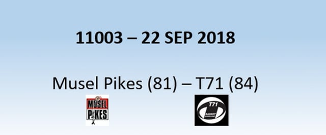 N1H 11003 Musel-Pikes (81) - T71 Dudelange (84) 22/09/2018