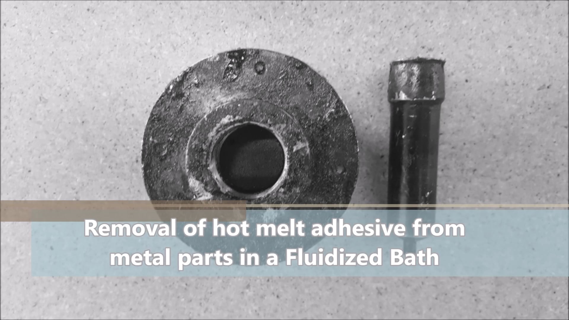 Removing hot melt adhesive from metal parts on Vimeo