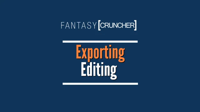 Fantasy Cruncher Daily Fantasy Sports Tools