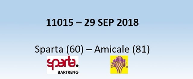 N1H 11015 Sparta (60) - Amicale (81) 29/09/2018