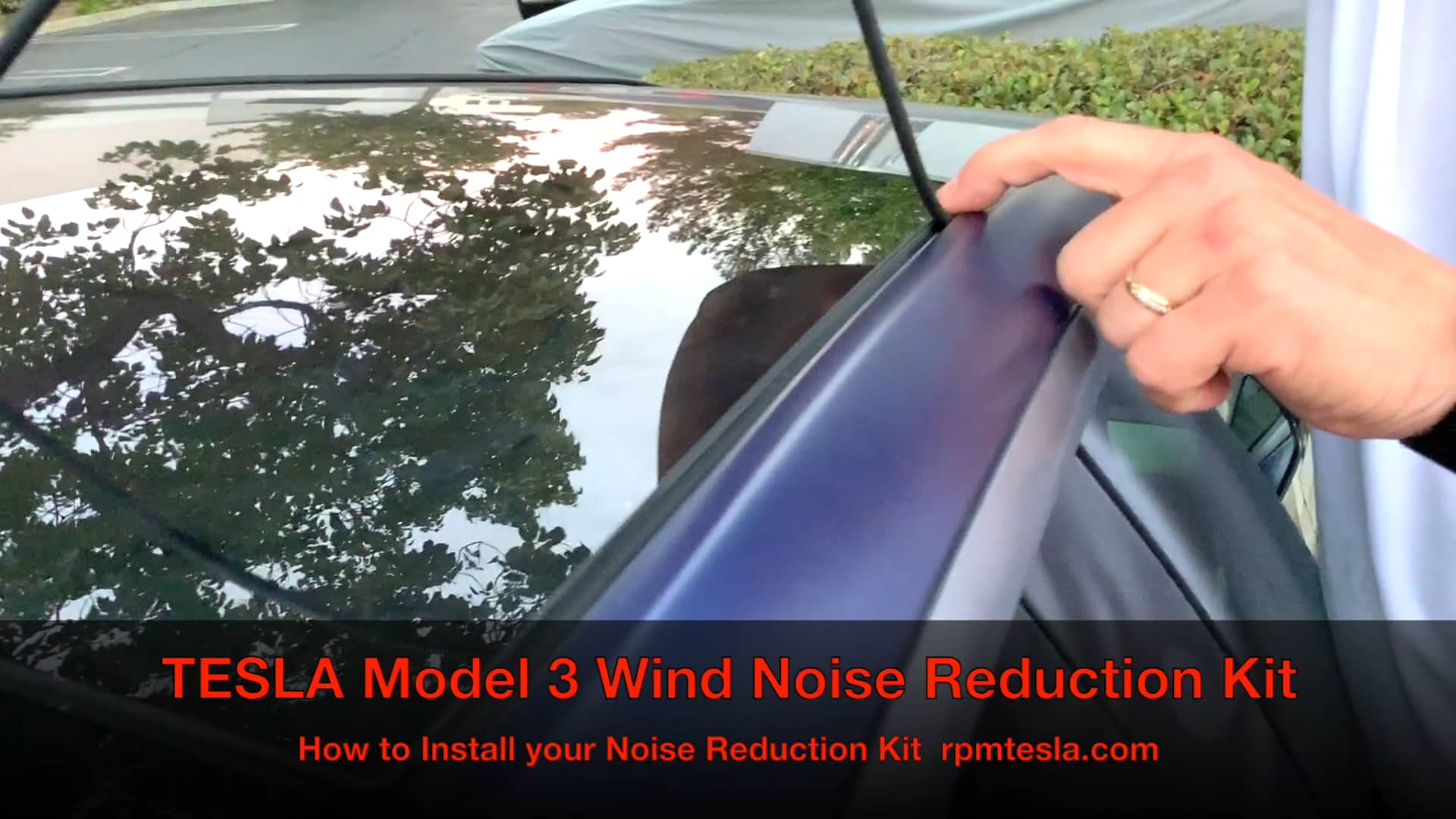 TESLA Model 3 Windshield Wind Noise Reduction Kit on Vimeo