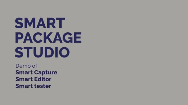 Demo of Smart Capture, Editor and Tester - Smart Package Studio