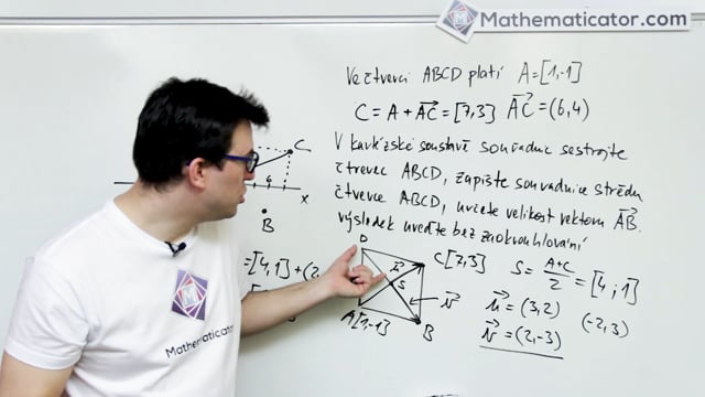 Maturita z matiky 2018 - 7. Analytická geometrie - čtverec