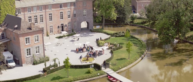 Mariage au château — aérien