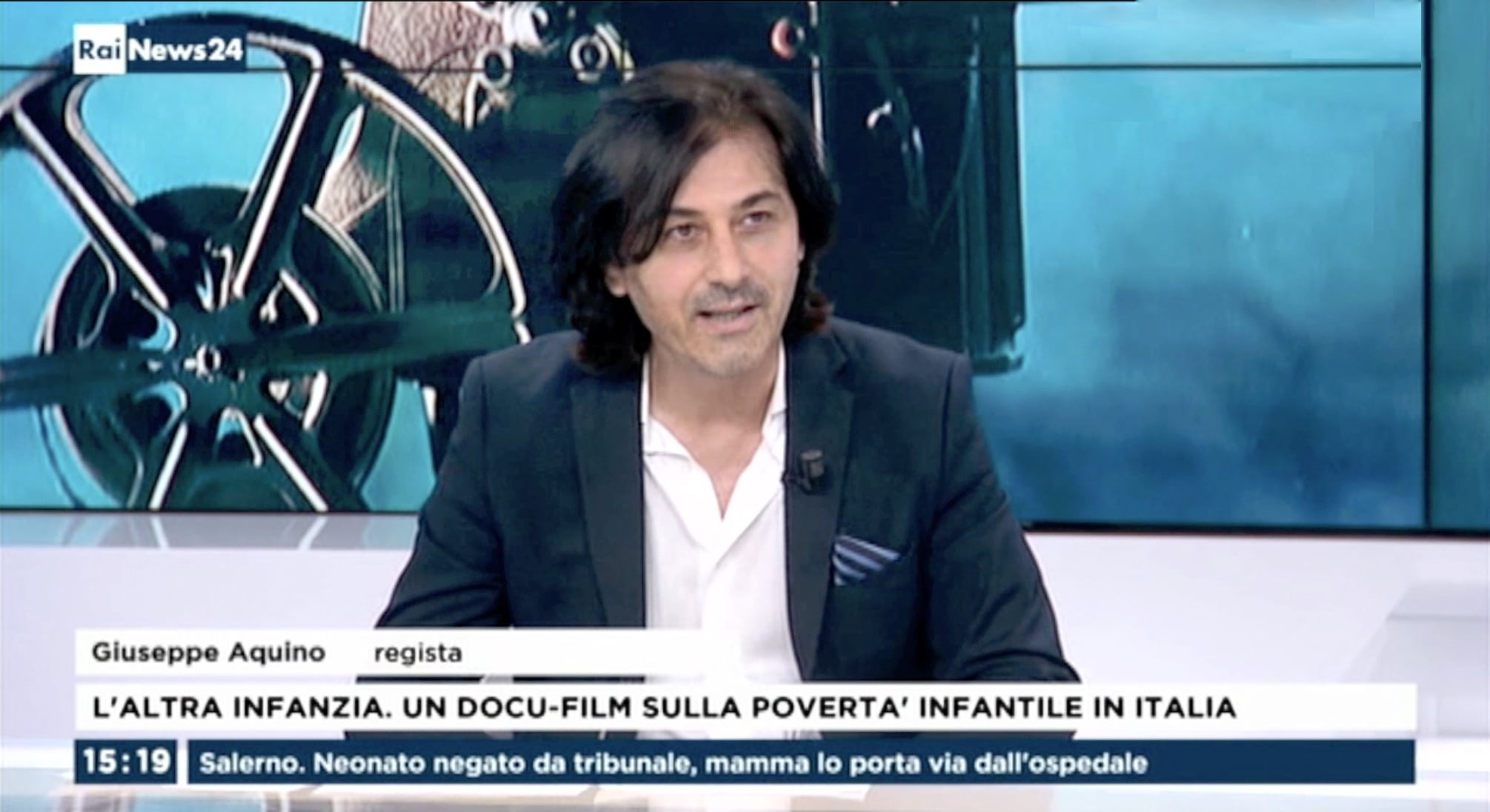 Intervista al regista Giuseppe Aquino al TG di Rai News 24