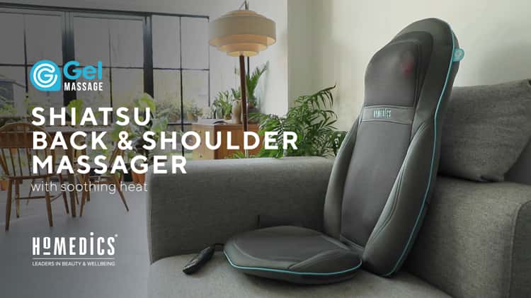 HoMedics Gel Shiatsu Back & Shoulder Massager on Vimeo