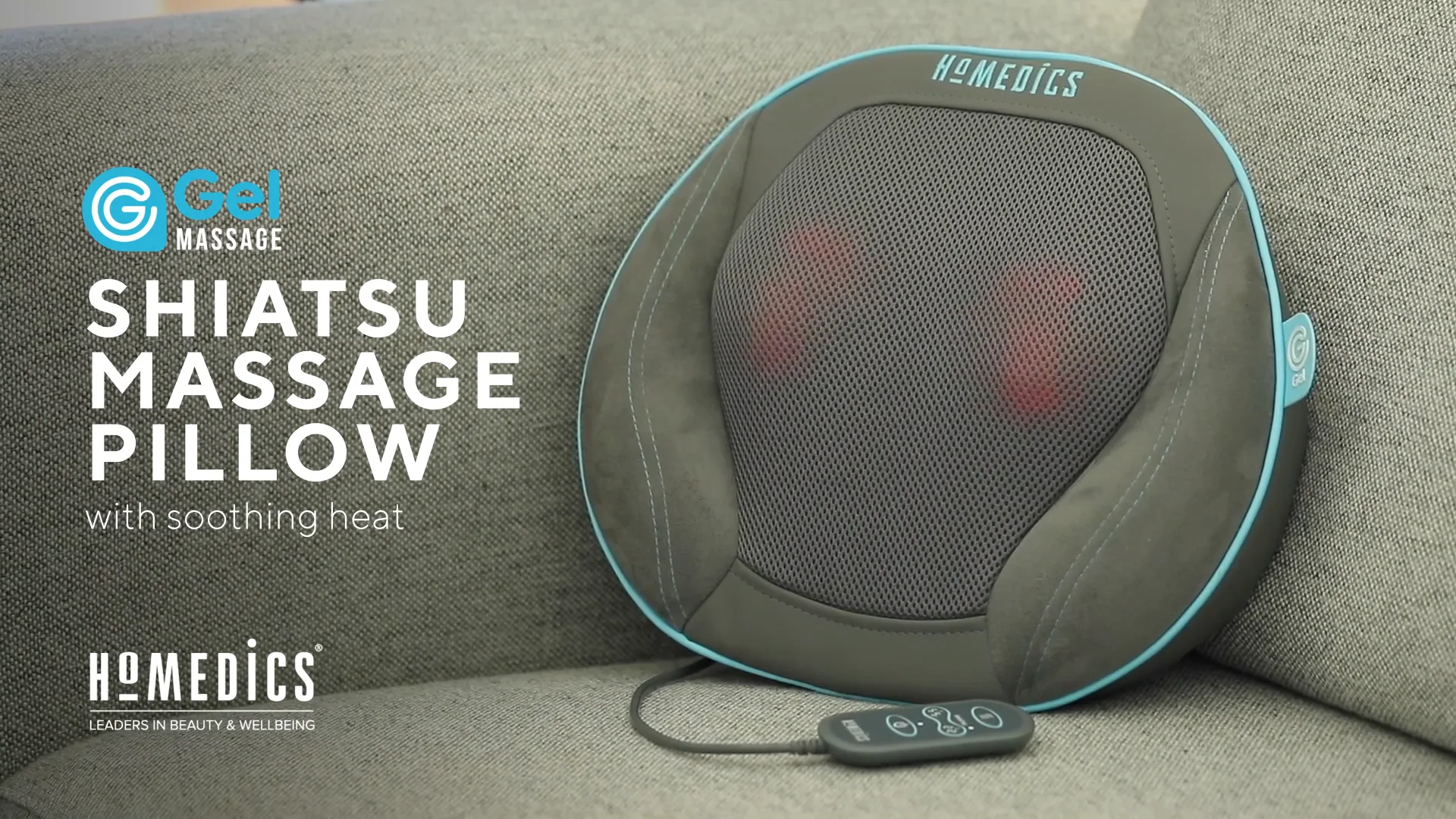 Homedics Shiatsu Massage Pillow with Soothing Heat