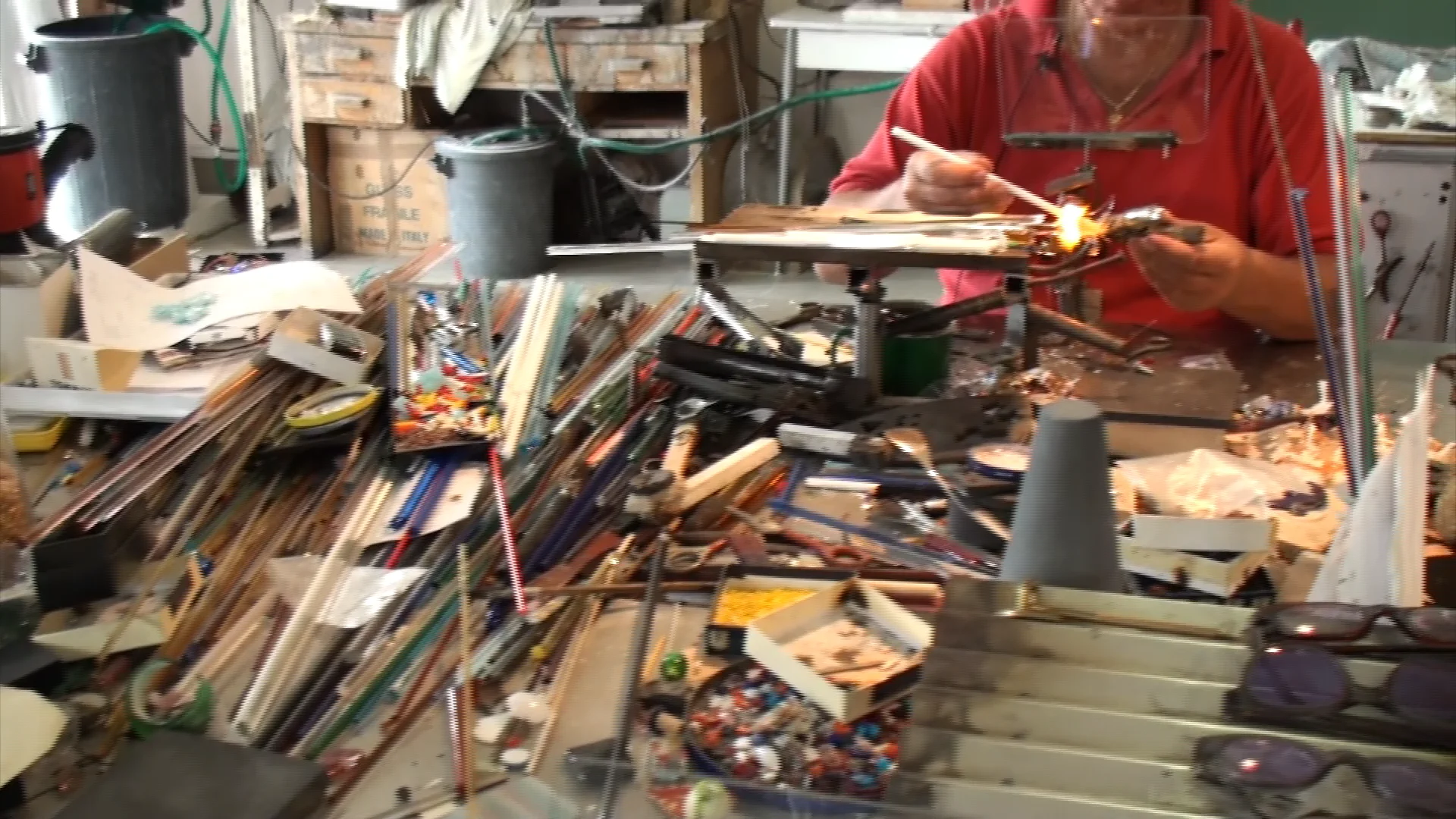 Murano Sculptures | Murano Glass Rabbi with Menorah