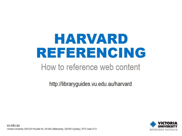 Does Harvard referencing require URL?
