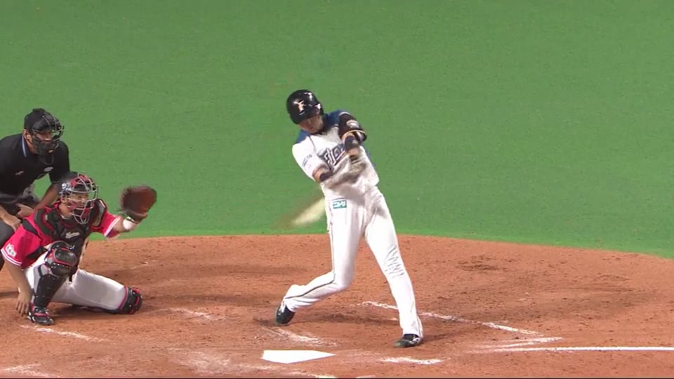 【4回裏】ファイターズ・清水 直球を逆方向へ鮮やかなホームラン!! 2018/10/10 F-M