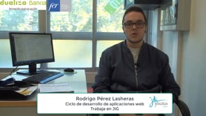 Nuestra experiencia en la FP Dual - Rodrigo Prez Lasheras - Ciclo de desarrollo de aplicaciones web - Jesuitas - Trabaja en JIG