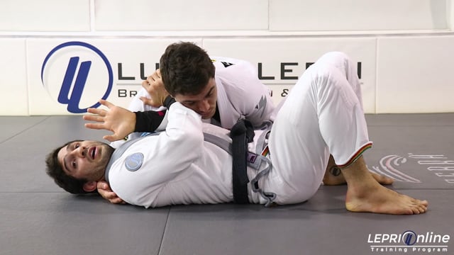 Side Control with Grips on Same Side Escape to Closed Guard