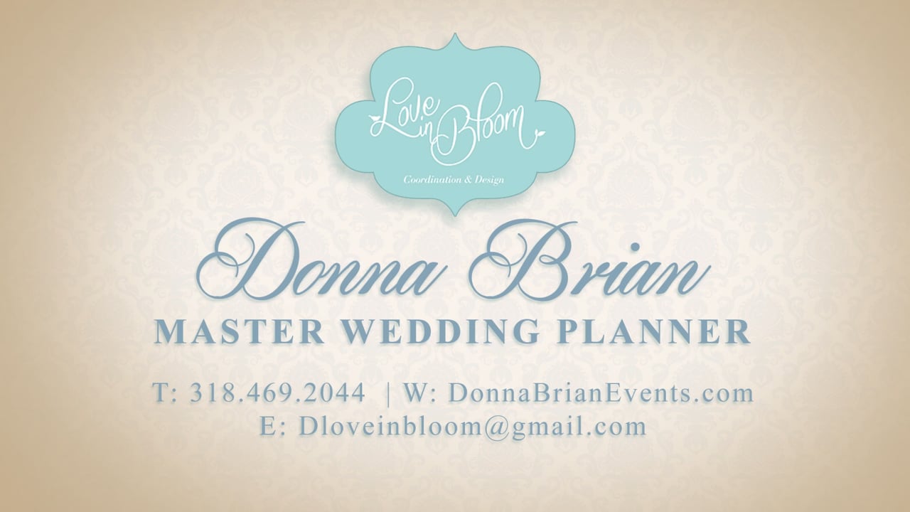 Donna Brian ~ Louisiana's Only Master Wedding Planner ~ Love in Bloom