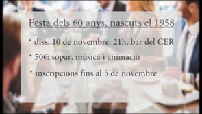Festa dels 60 anys pels nascuts el 1958
