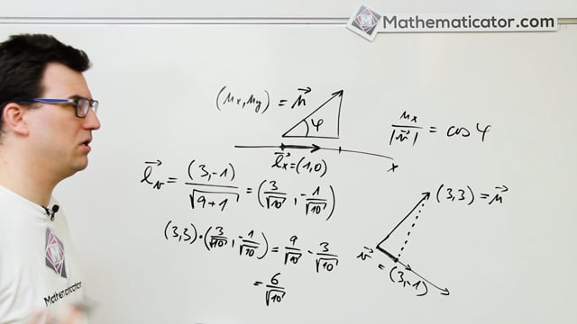 Analytická geometrie 19 - Vektory - Skalární součin - Průmět vektoru do směru