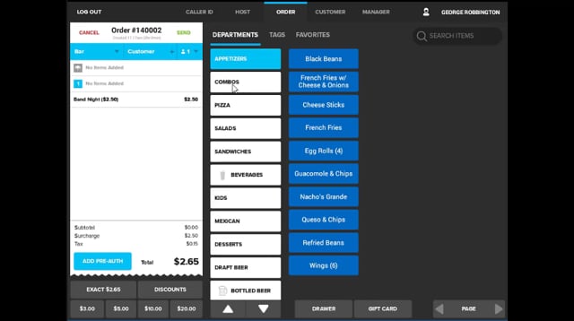 Bar &amp; Restaurant Merchant Demo