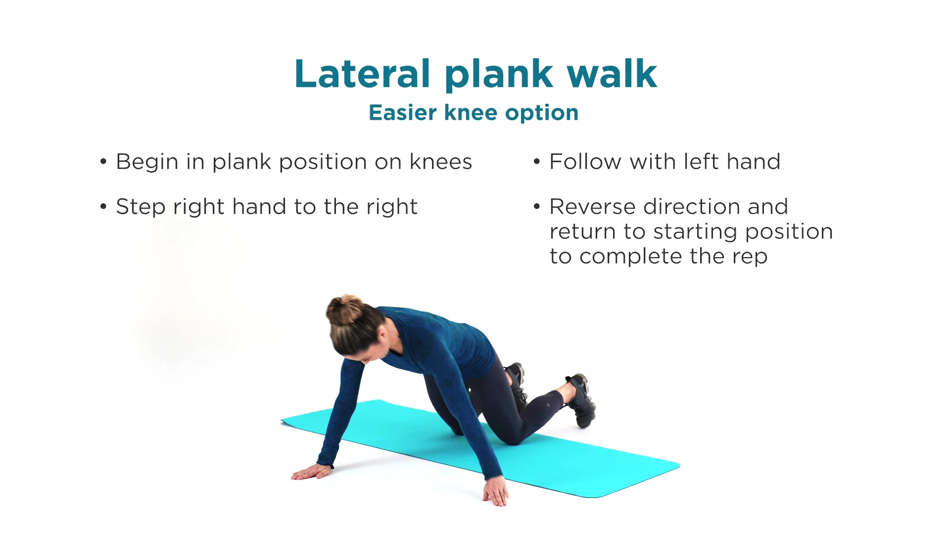 Plank side walk exercise hot sale