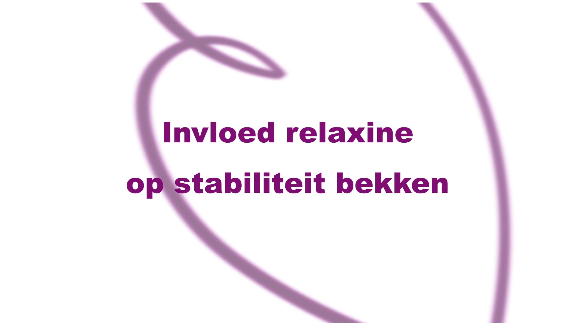 relaxine en stabiliteit bekken