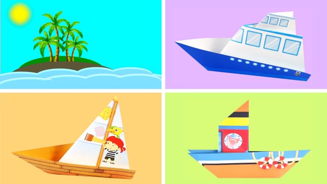 Paper Craft for Kids: 3 Types of Boats / Just for Fun!