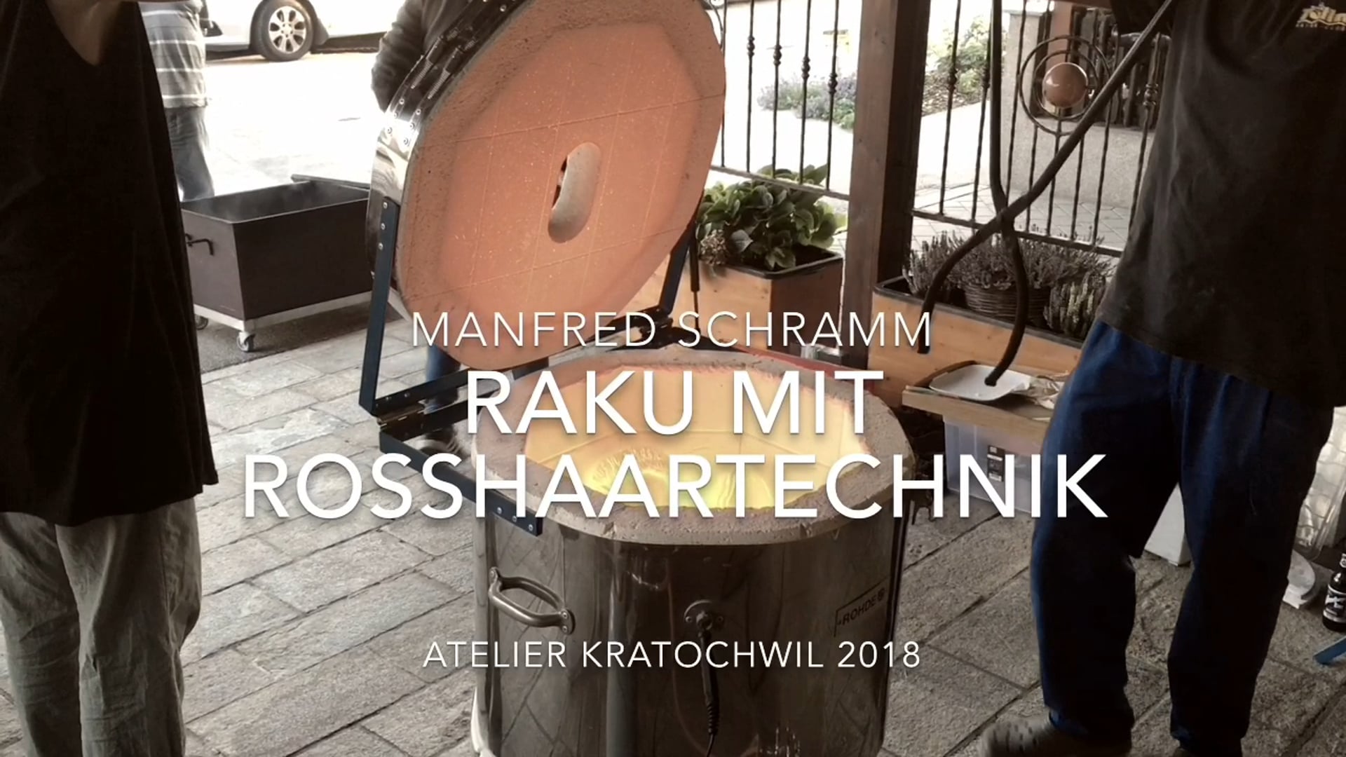 Raku mit Rosshaartechnik