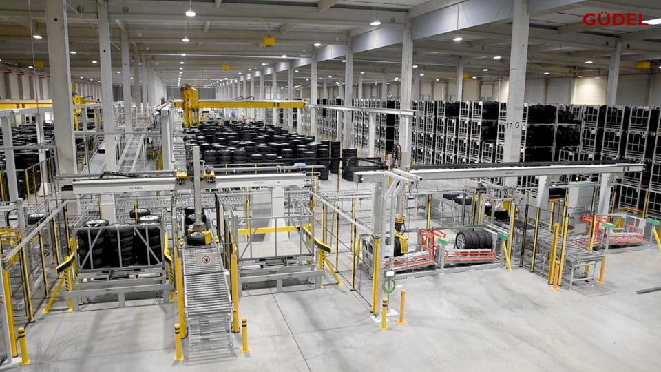 Güdel Just-in-time, sequenced delivery, palletizing – Wheel assembling plant