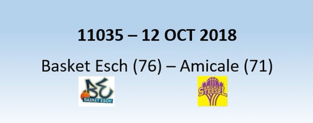 N1H 11035 Basket Esch (76) - Amicale Steinsel (71) 12/10/2018