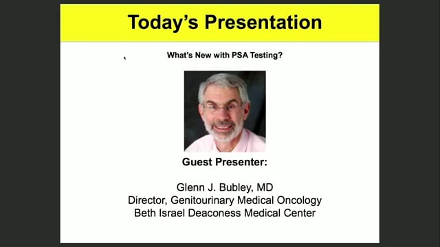 What's New with PSA Testing? with Dr. Glenn Bubley