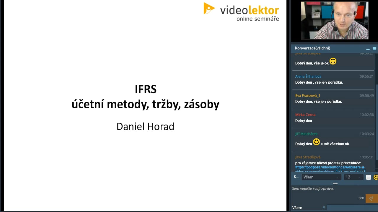 IFRS Účetní metody, tržby, zásoby